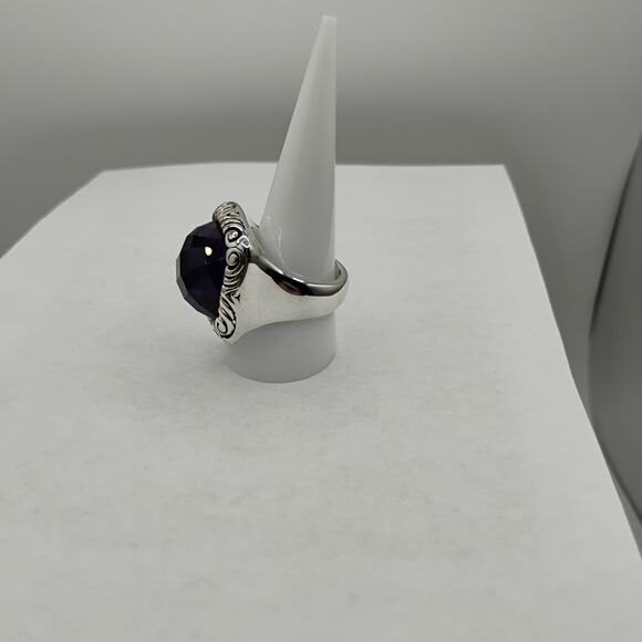 ATI Amethyst Statement Ring in Sterling Silver size 10 - Picture 7 of 7